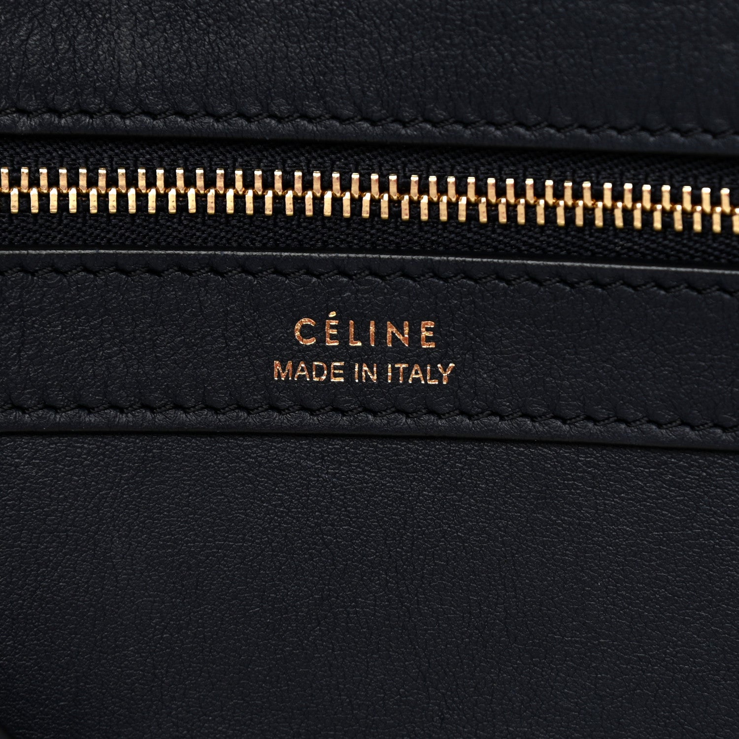 Celine Textile Striped Small Horizontal Cabas Phantom Navy Blue 6 of 8
