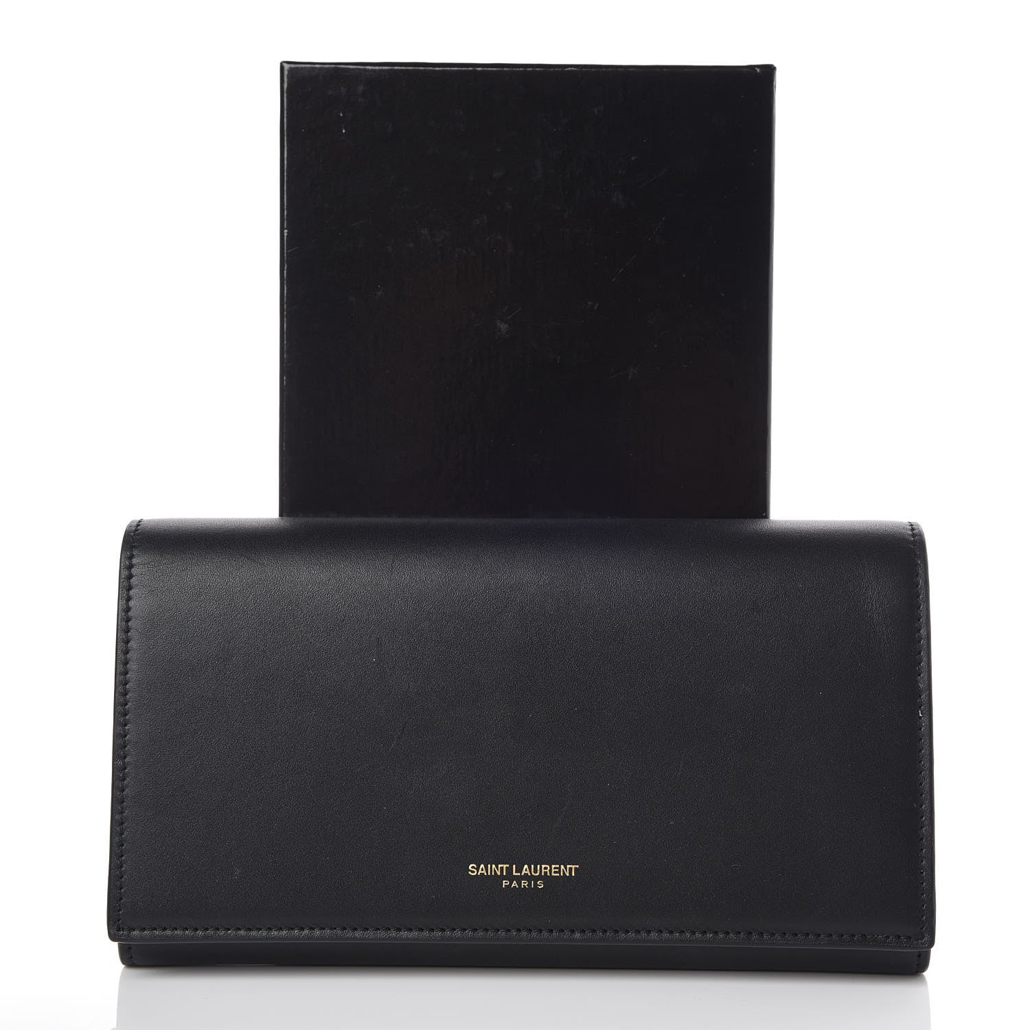 Saint Laurent Smooth Calfskin Classic Large Flap Wallet Black 11 of 11