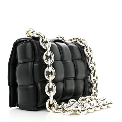 Bottega Veneta Lambskin Maxi Intreccio Padded Chain Cassette Crossbody Bag Black 3 of 11