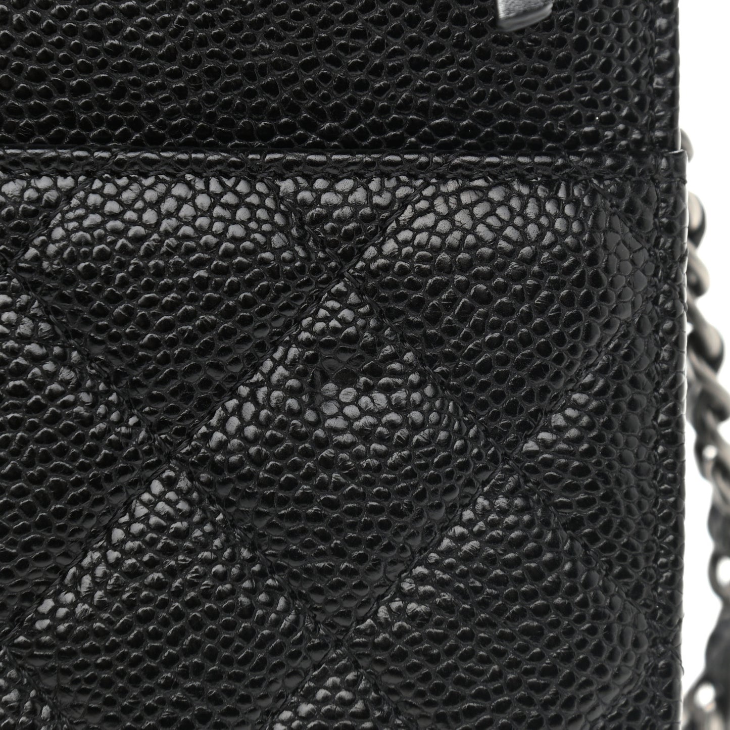 Caviar Quilted Boy Wallet On Chain WOC Black