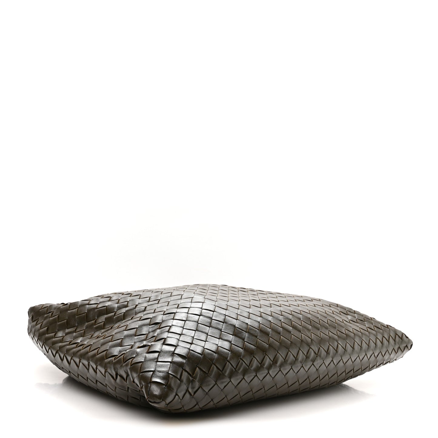 Calfskin Intrecciato Large Hop Kaki