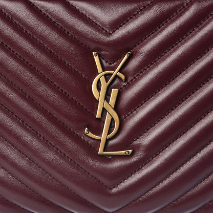 Saint Laurent Calfskin Matelasse Monogram Lou Camera Bag Dark Legion Red 10 of 10