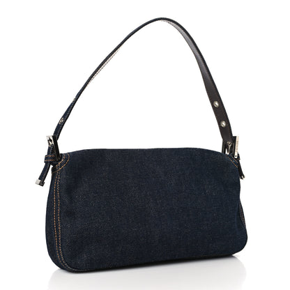 Fendi Denim Baguette Blue 3 of 9