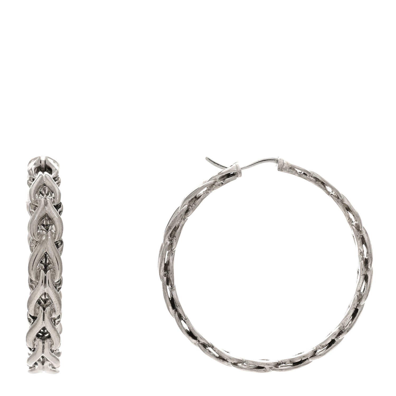 John Hardy Sterling Silver Asli Medium Hoop Earrings 1 of 4