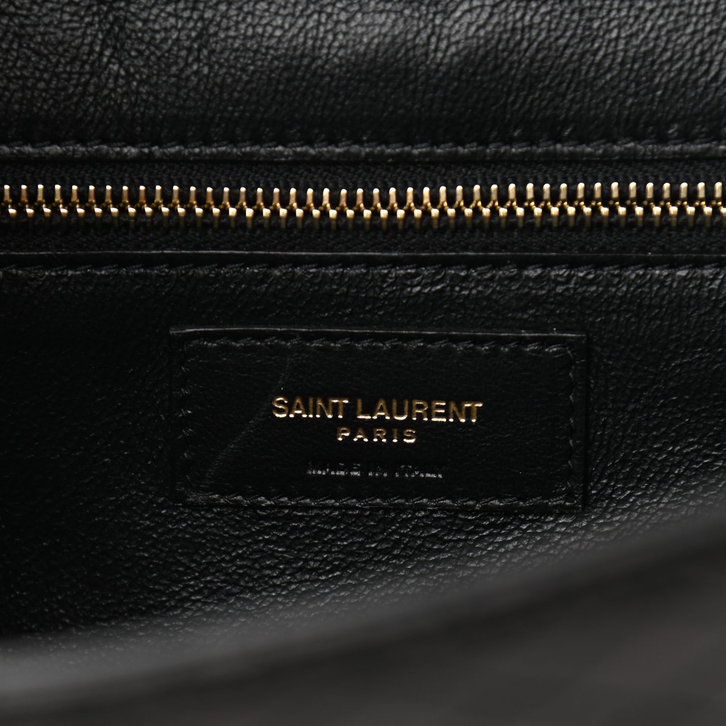 Lambskin Quilted Monogram Gaby Chain Bag Black