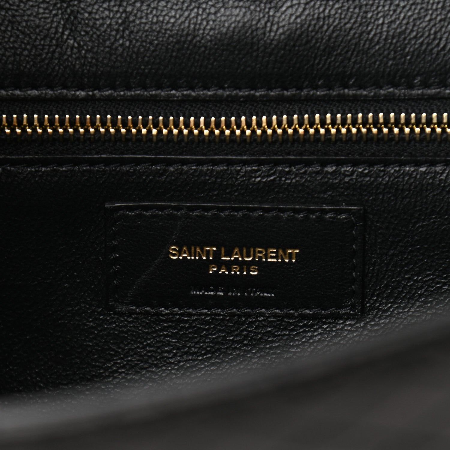 Saint Laurent Lambskin Quilted Monogram Gaby Chain Bag Black 6 of 9