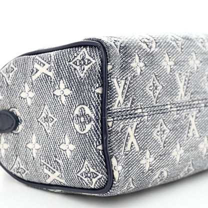 Louis Vuitton Monoglam Speedy Bandouliere 20 Blue 8 of 9