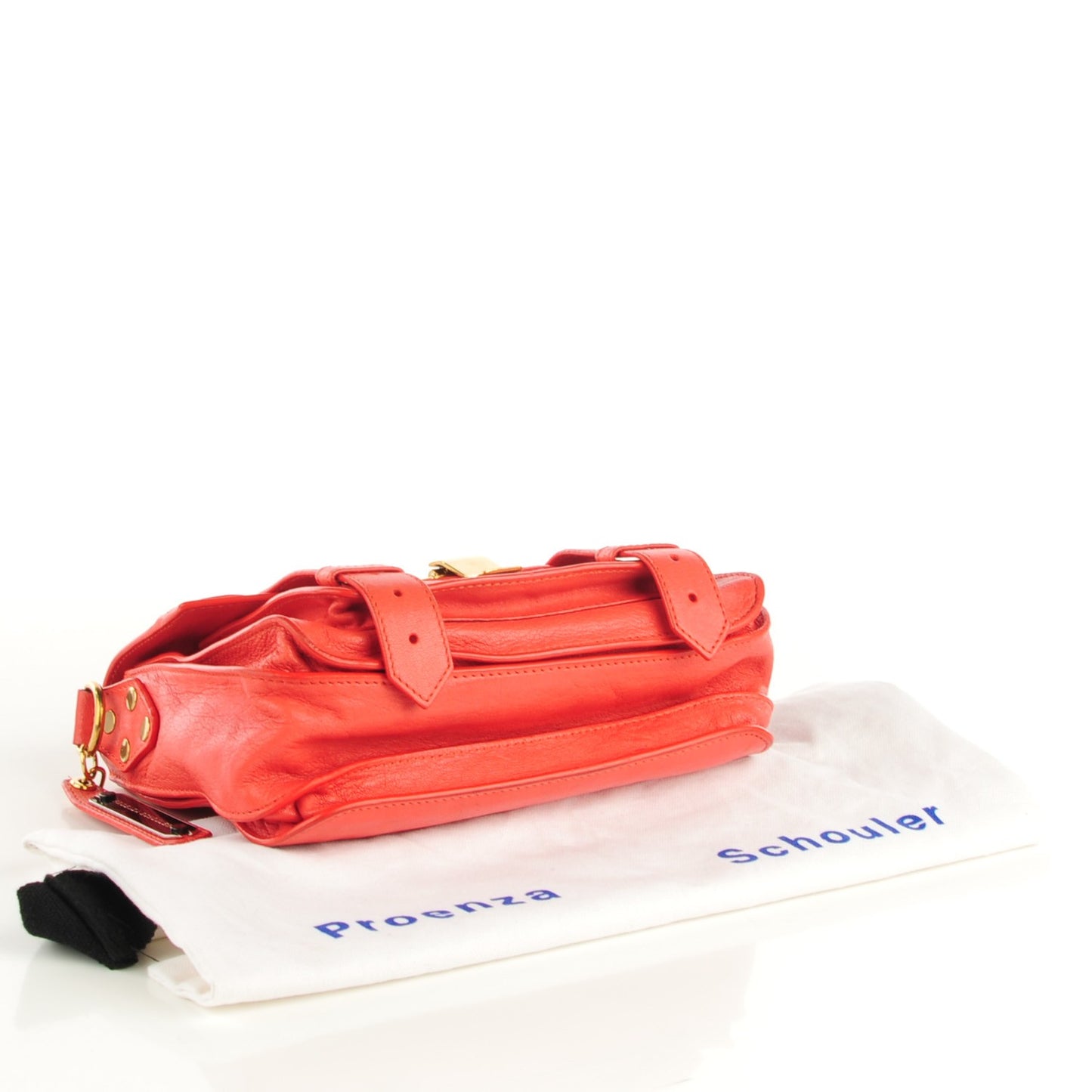 Lambskin PS1 Mini Pouch Messenger Bag Deep Coral