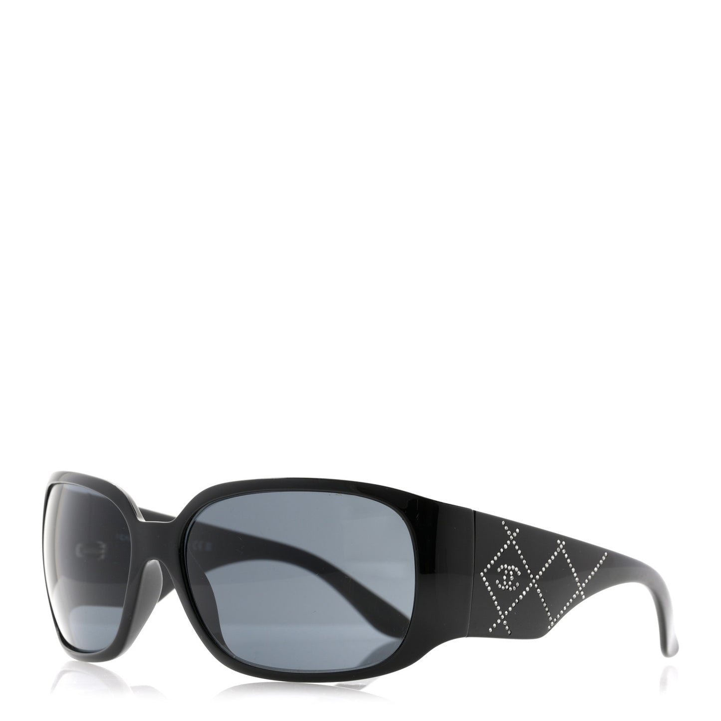 Acetate Crystal CC Sunglasses 5080-B Black