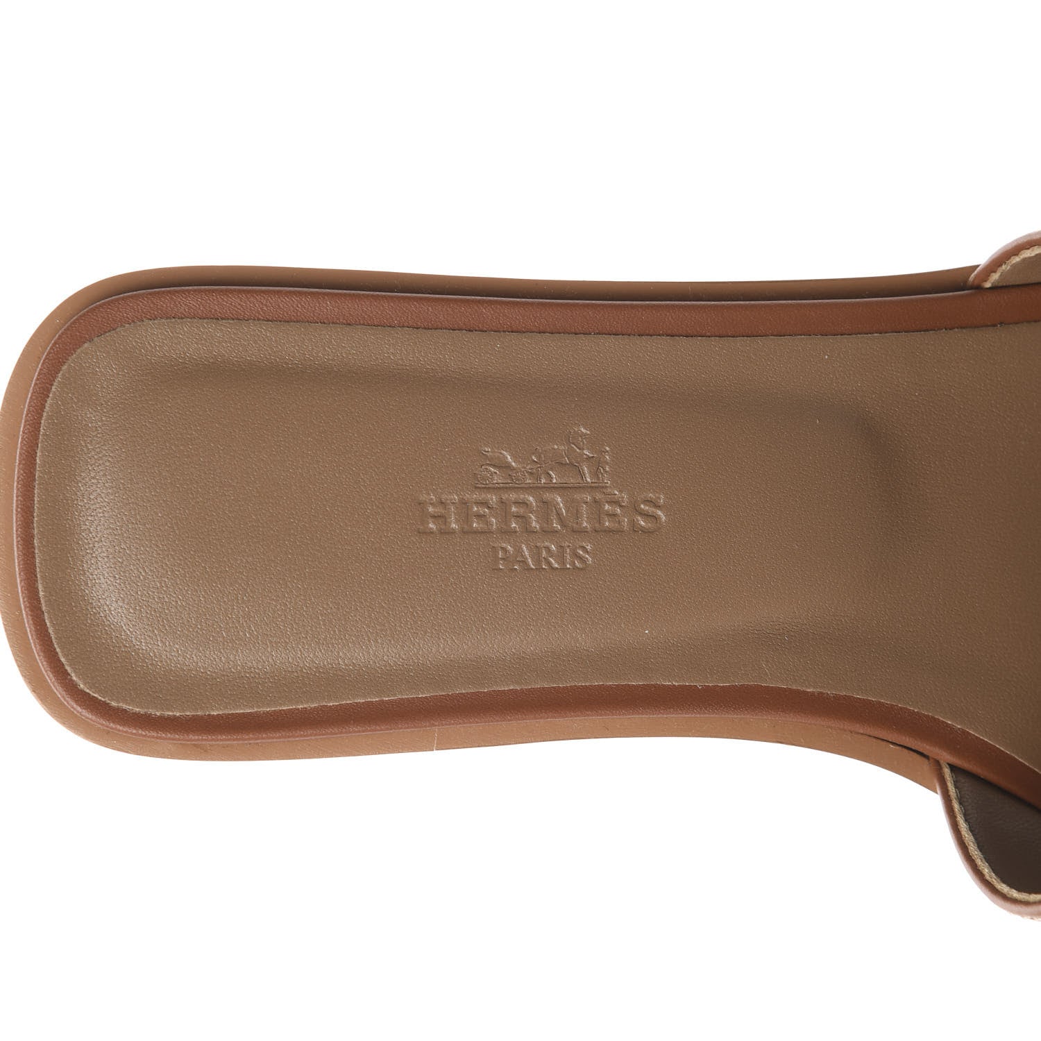 Hermes Box Calfskin Oran Sandals 36 Gold 7 of 9