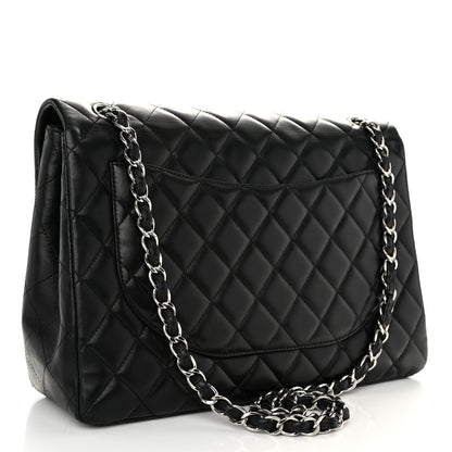 Chanel Lambskin Quilted Maxi Single Flap Black 3 of 14