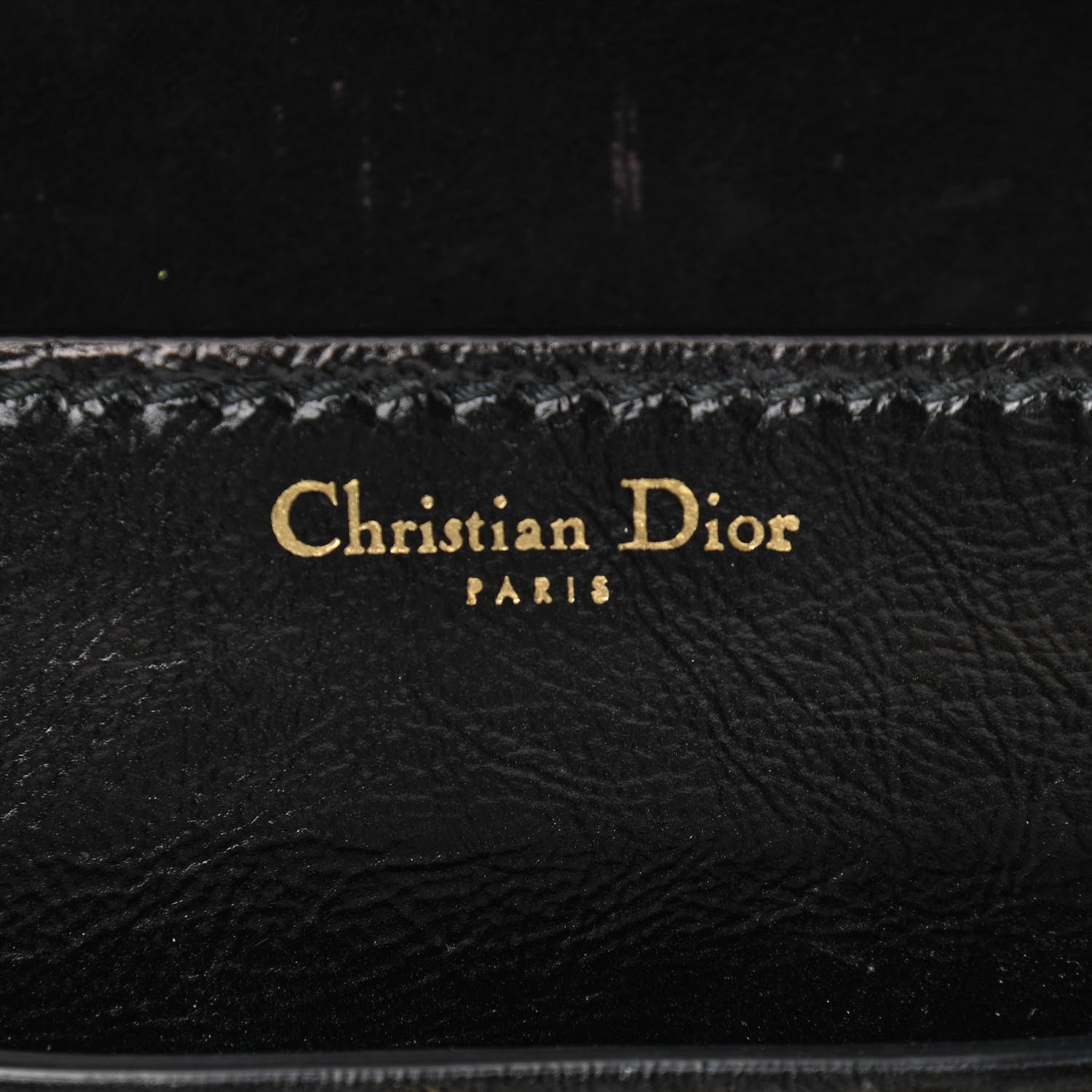 Christian Dior Crinkled Calfskin Mini J'Adior Chain Flap Bag Black 6 of 11