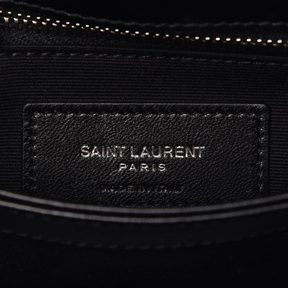 Saint Laurent Calfskin Y Quilted Monogram Toy Loulou Crossbody Bag Black 7 of 9