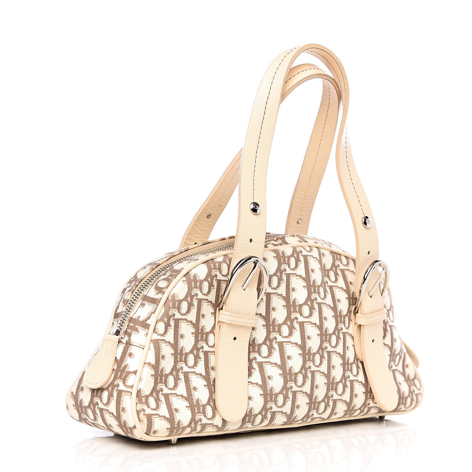 Christian Dior Monogram Vintage Flowers Small Bowler Beige 2 of 12