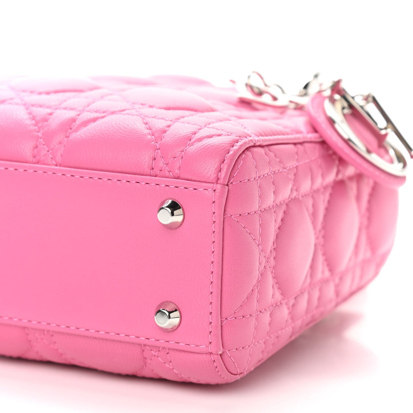 Lambskin Cannage Mini Lady Dior Sorbet