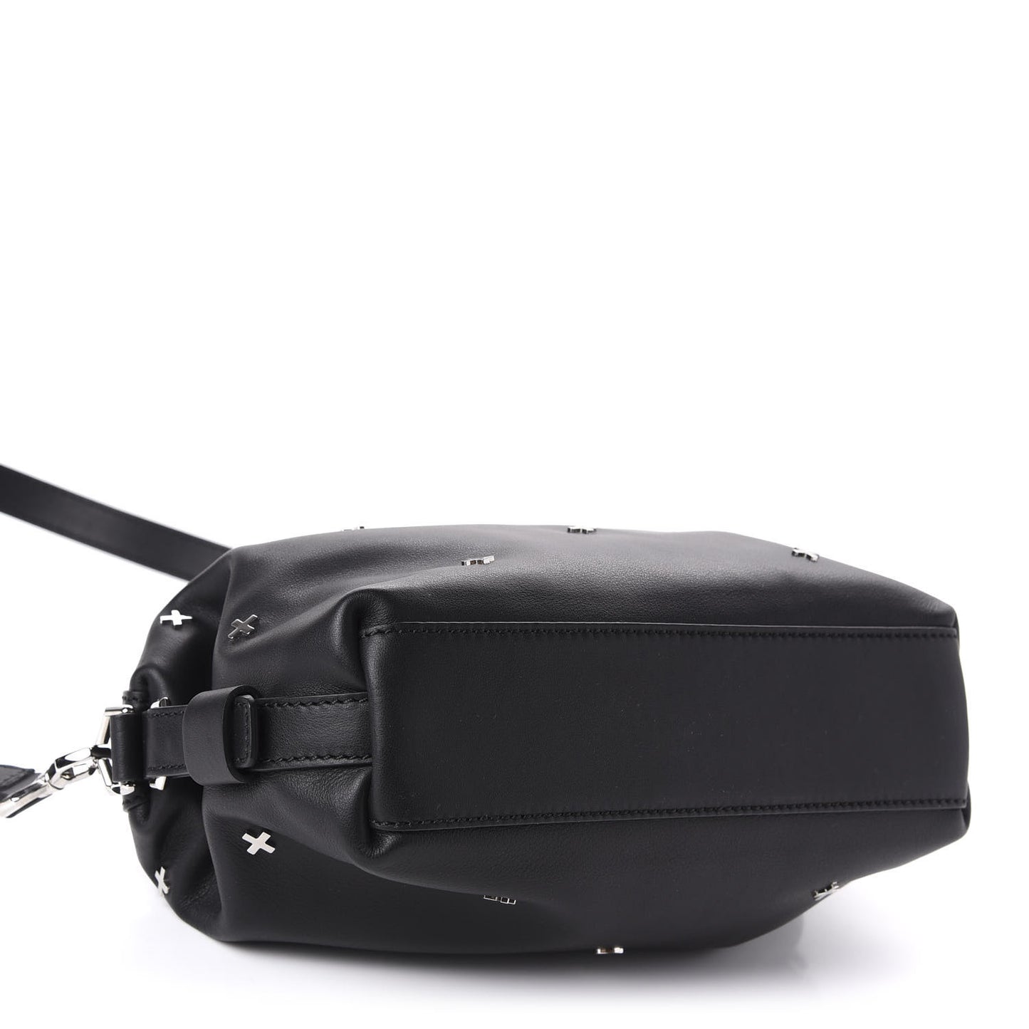 Waxed Calfskin Micro Metal Cross Nightingale Black