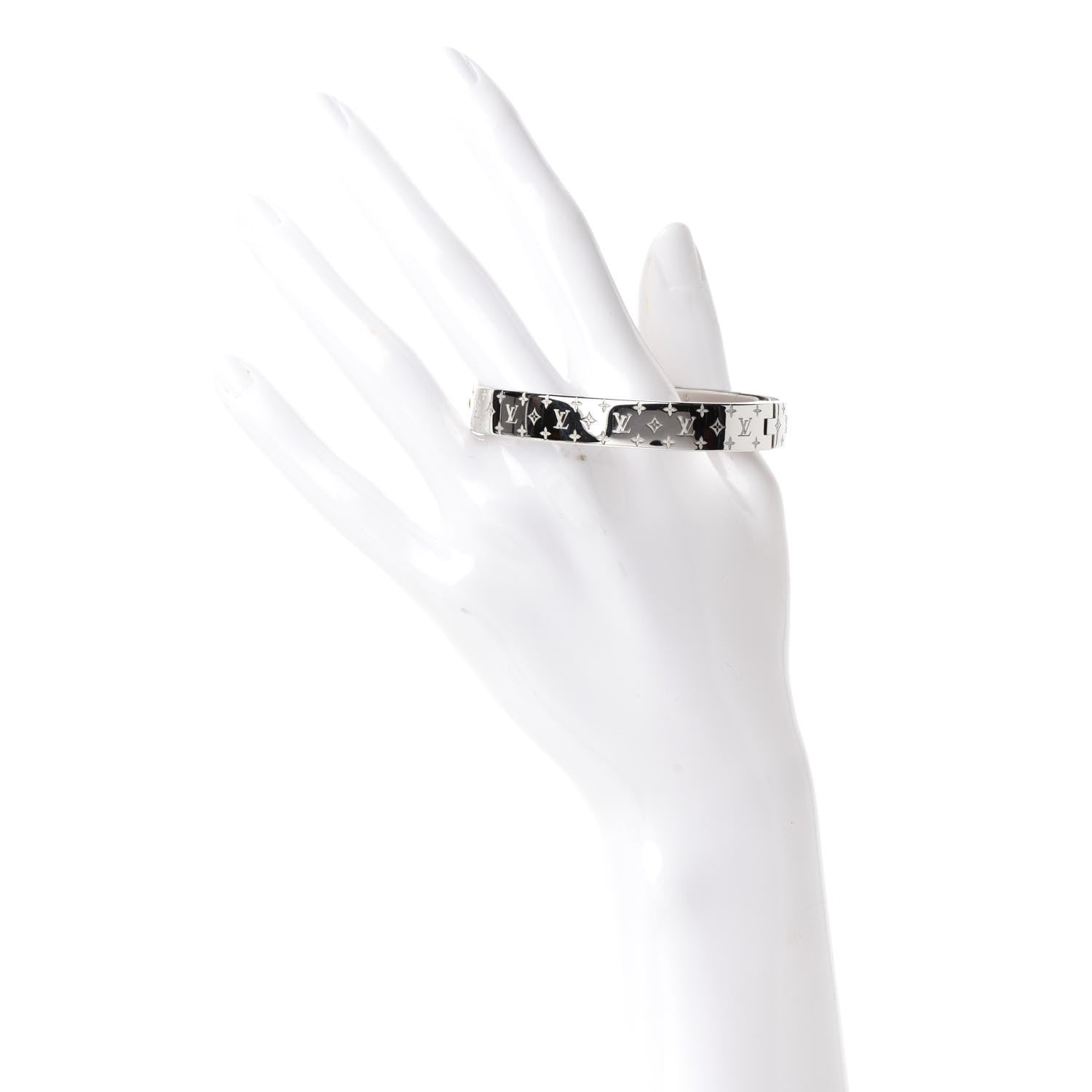 Louis Vuitton Palladium Monogram Nanogram Cuff M 2 of 7