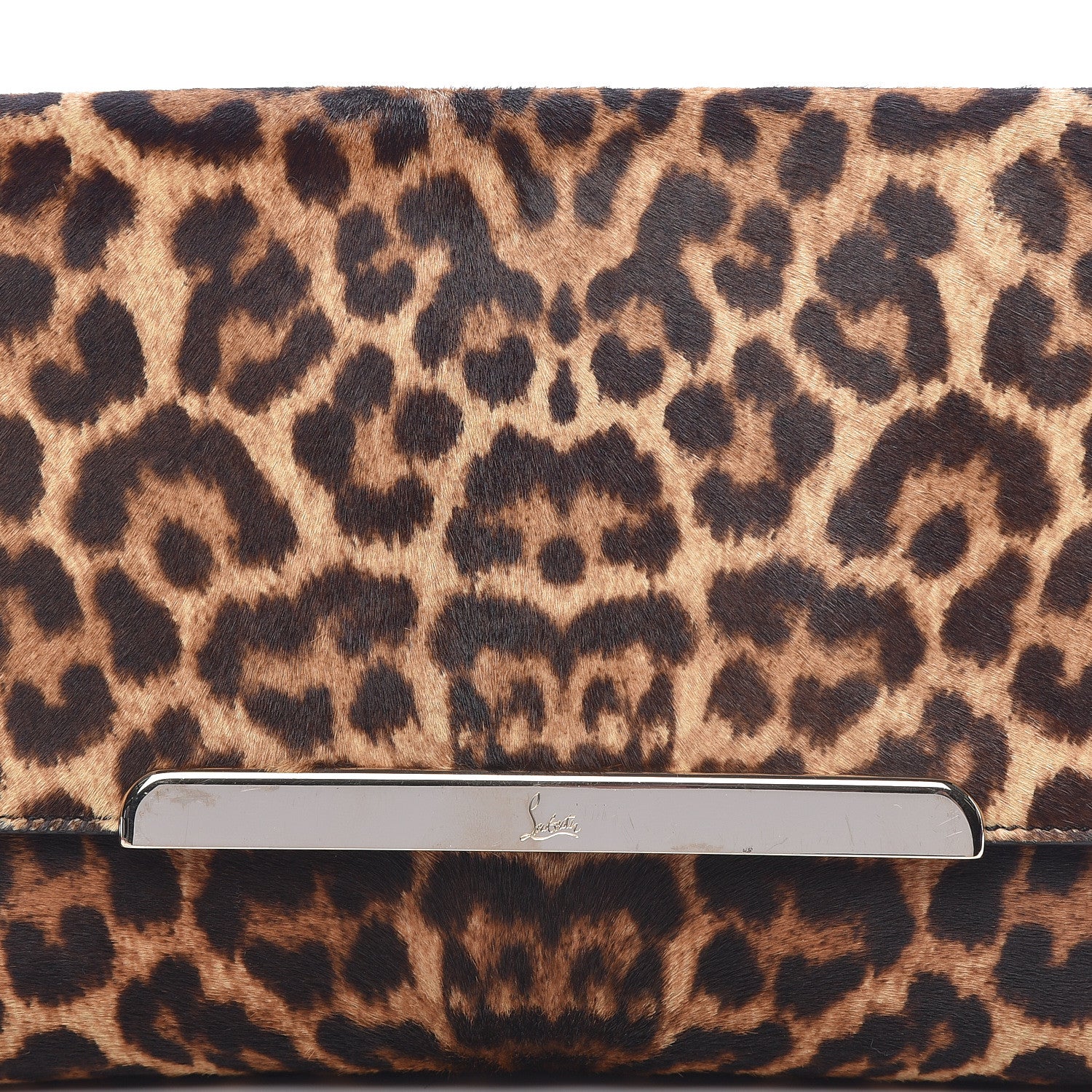 Christian Louboutin Pony Hair Leopard Print Rougissime Clutch 18 of 18