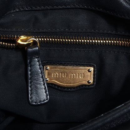Miu Miu Nappa Matelasse Coffer Hobo Black 6 of 8