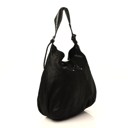 Jimmy Choo Snakeskin Embossed Calfskin Rahmyn Black 2 of 6
