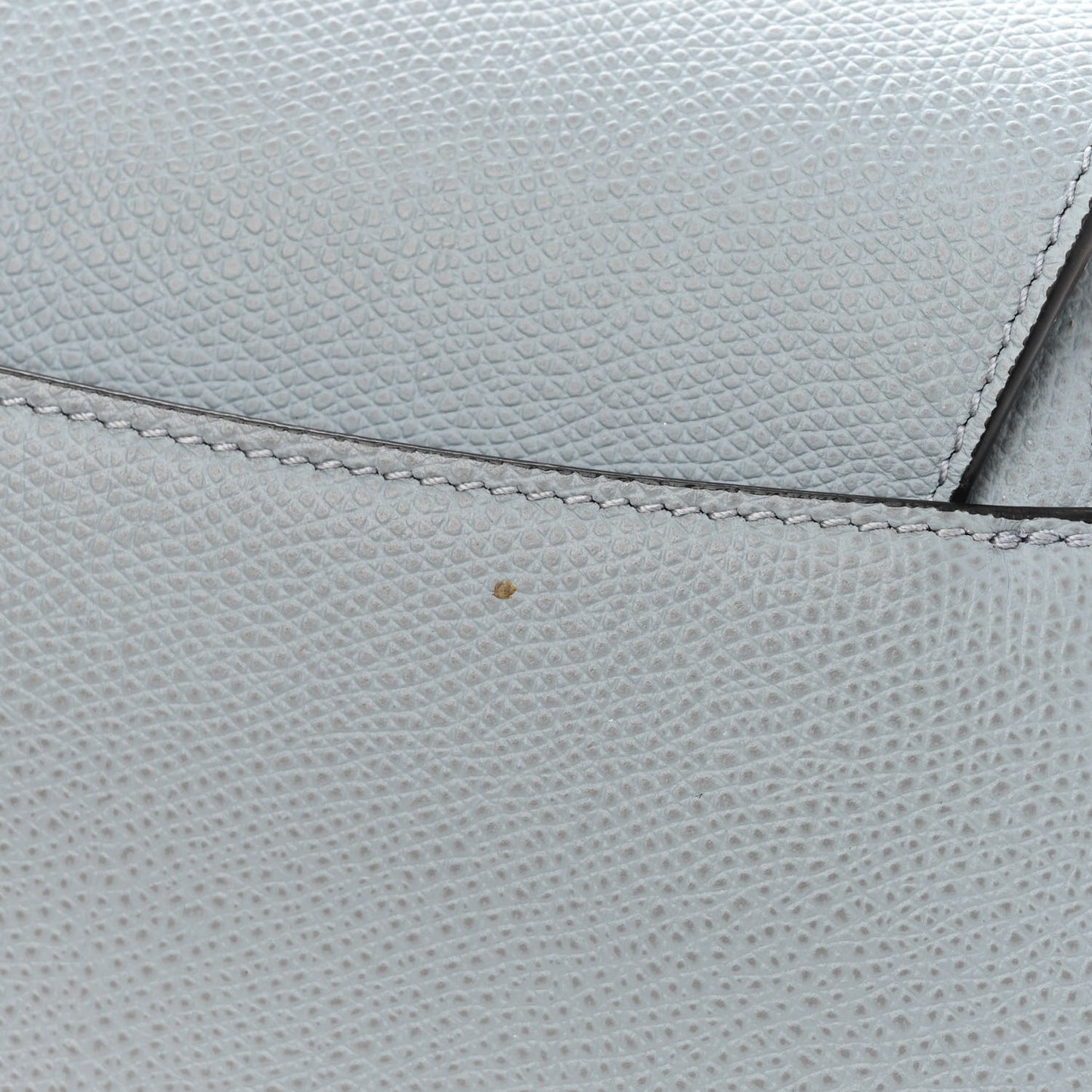 Grained Calfskin Mini Saddle Bag Sky Blue