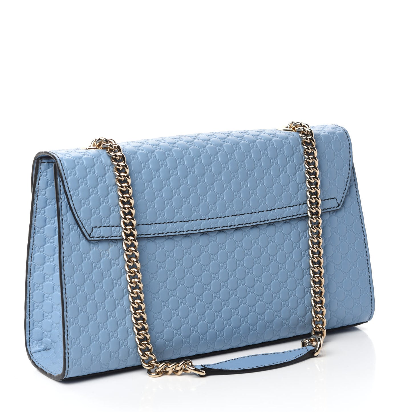 Microguccissima Medium Emily Chain Shoulder Bag Mineral Blue
