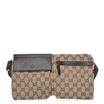 Gucci Monogram Web Belt Bag Dark Brown 1 of 11