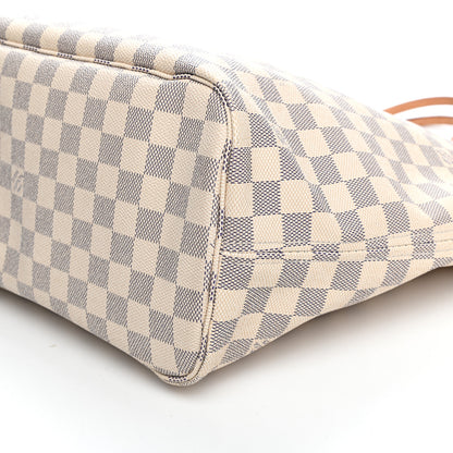 Louis Vuitton Damier Azur Neo Neverfull MM Rose Ballerine 10 of 11