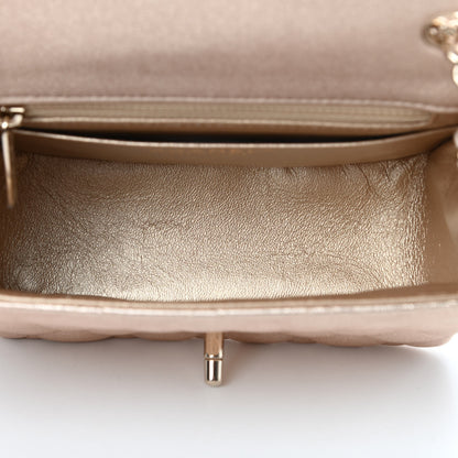 Chanel Metallic Lambskin Quilted Mini Square Flap Gold 5 of 11