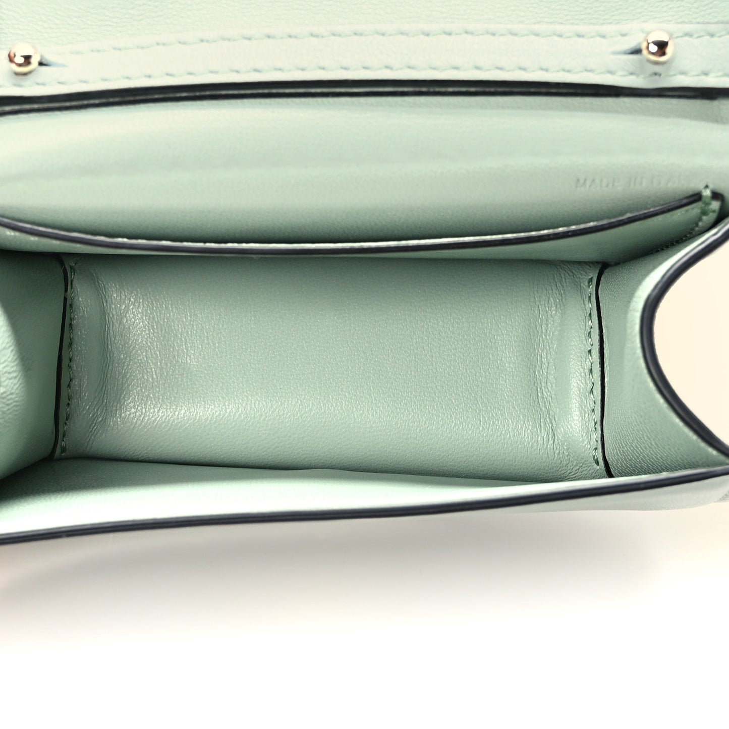 Calfskin Crystal Vlogo Micro Loco Shoulder Bag Morning Dew