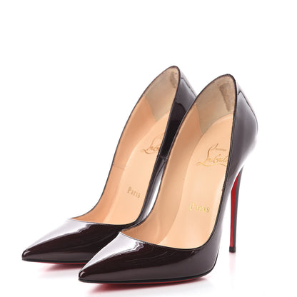 Christian Louboutin Patent So Kate 100 Pumps 35.5 Burgundy 3 of 7