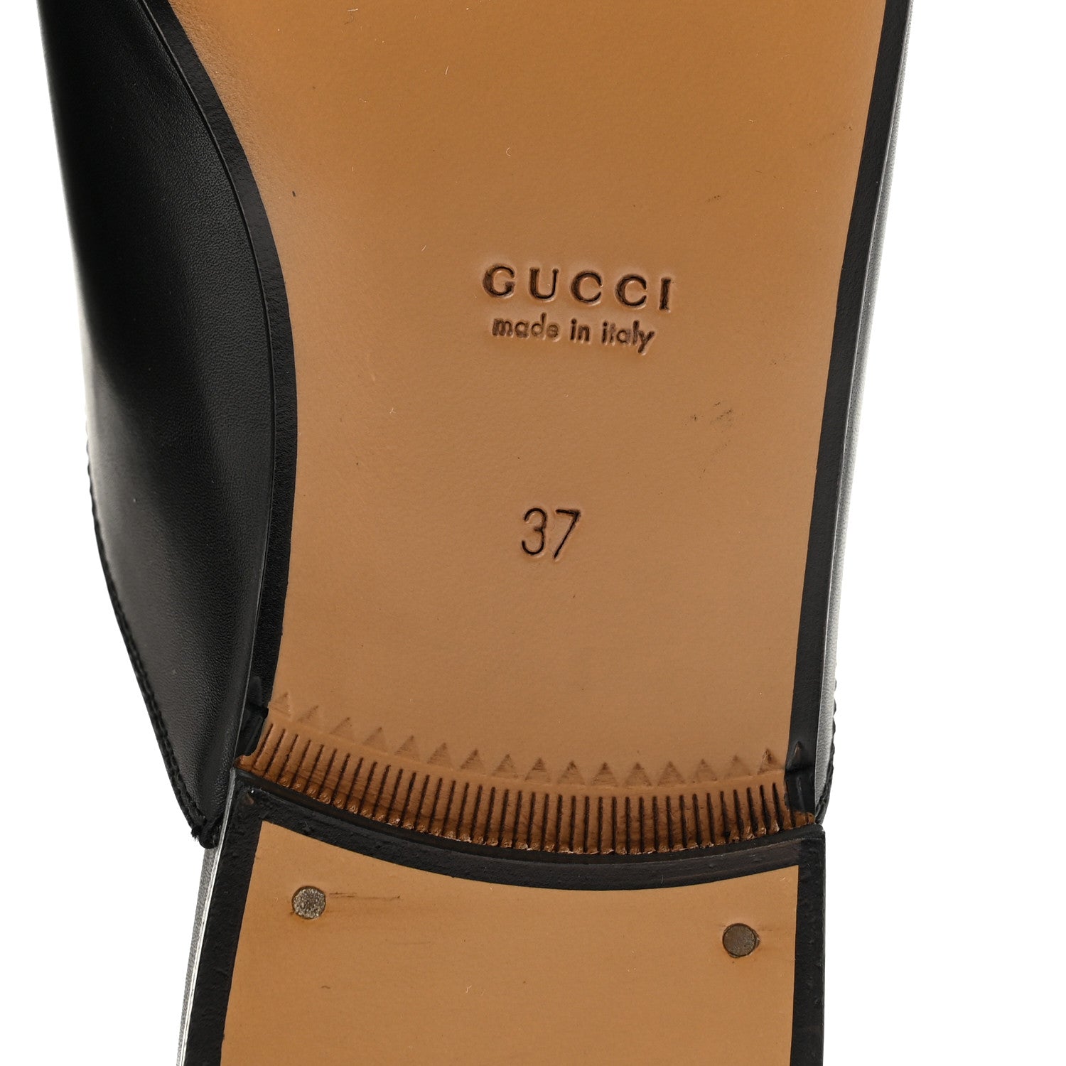 Gucci Calfskin Womens Princetown Slippers 37 Black 8 of 10