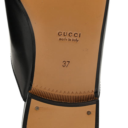 Gucci Calfskin Womens Princetown Slippers 37 Black 8 of 10