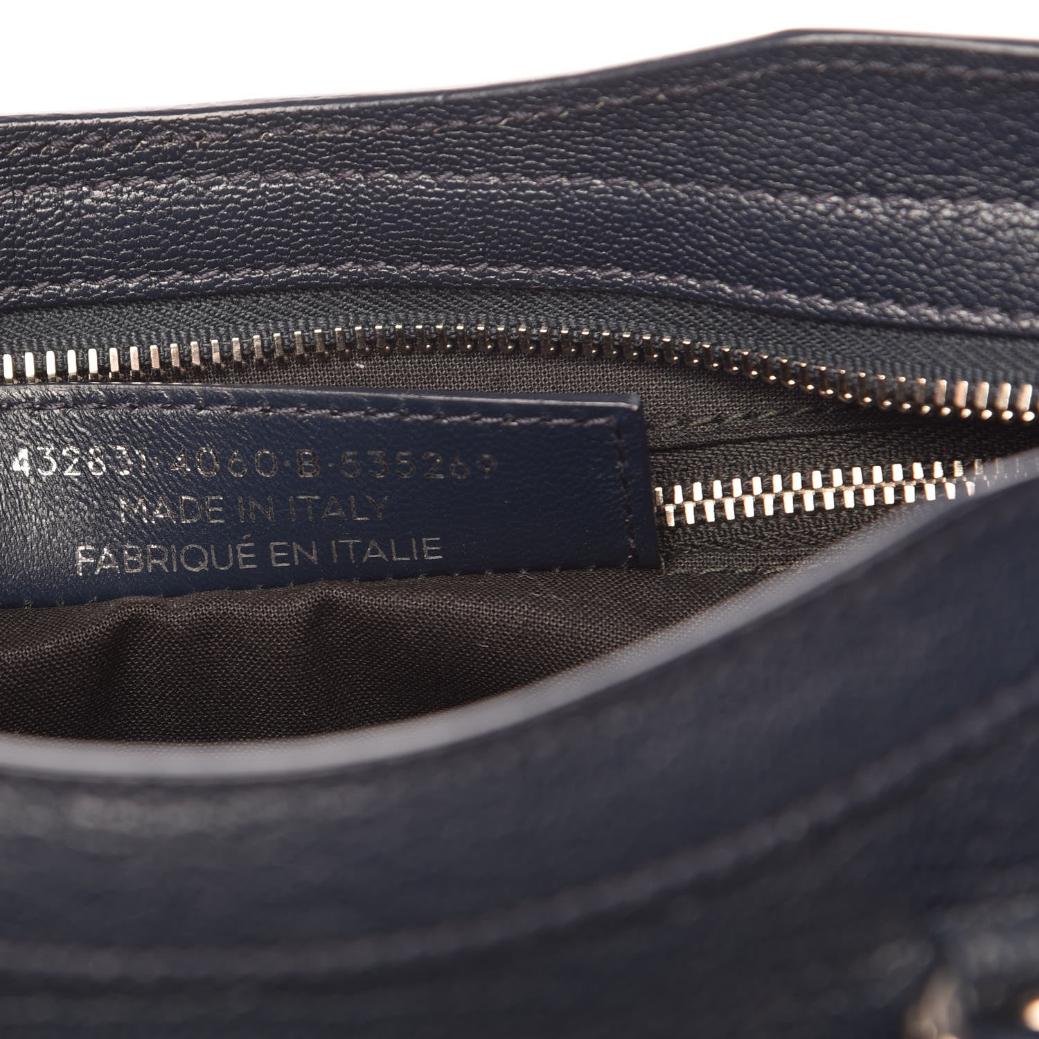 Balenciaga Chevre Silver Metallic Edge Hardware S City Bleu Nuit Dark Sea 8 of 10