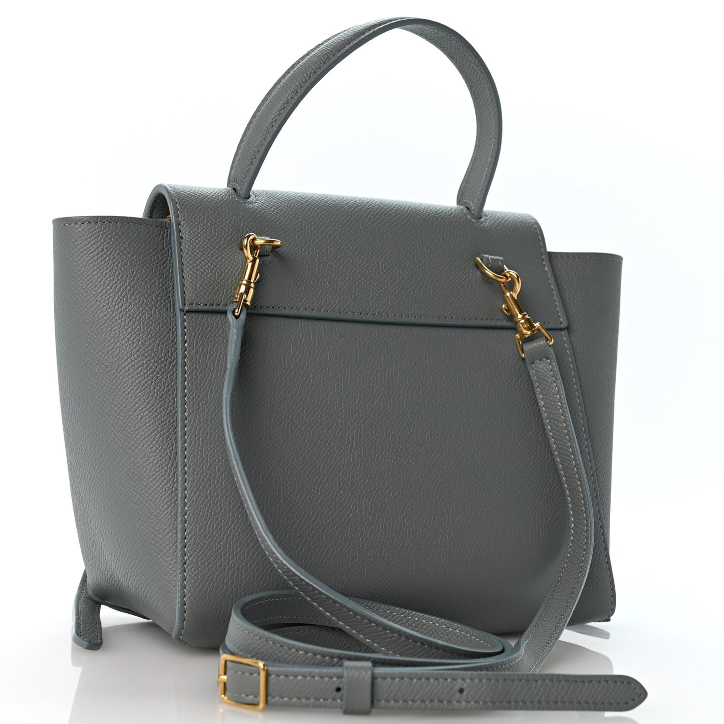 Grained Calfskin Nano Belt Bag Celadon
