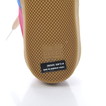 Gucci Nylon Suede Web Womens G74 Sneakers 36 Box Pink Old Rose Bright Splash 7 of 10