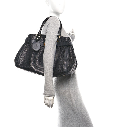 Gucci Snakeskin Large GG Running Tote Black 2 of 16