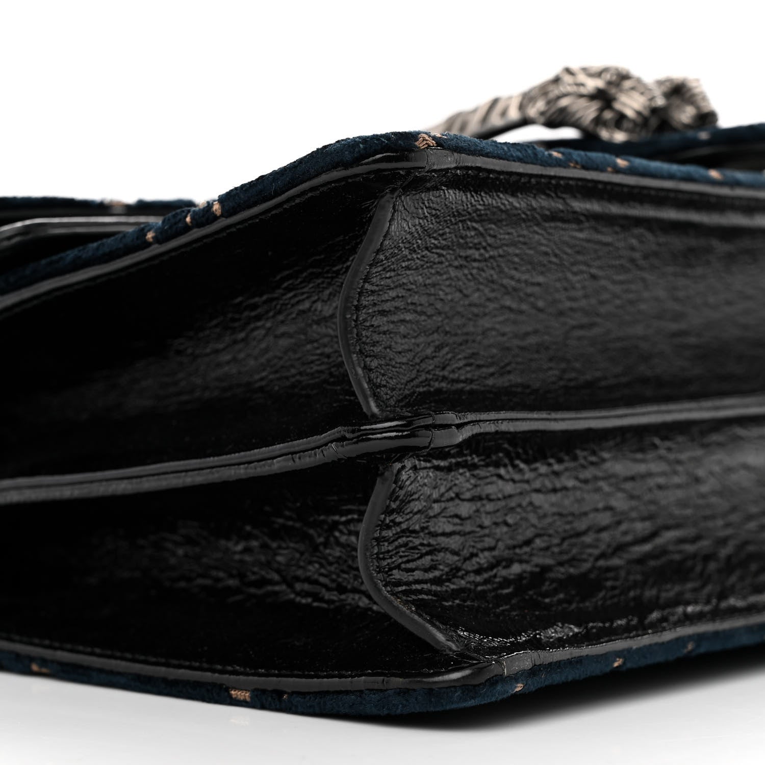 Gucci Velvet Skipper GG Monogram Small Dionysus Shoulder Bag Blue Beige Black 11 of 13
