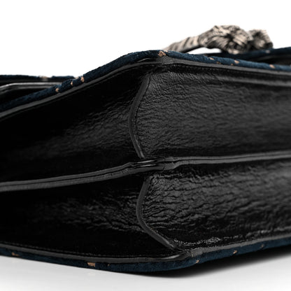 Gucci Velvet Skipper GG Monogram Small Dionysus Shoulder Bag Blue Beige Black 11 of 13