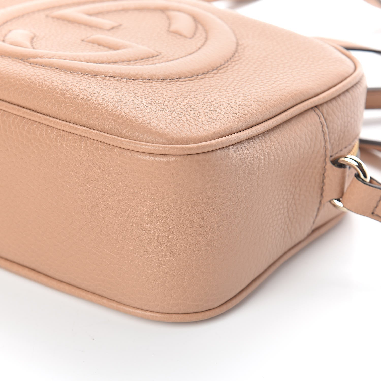 Gucci Pebbled Calfskin Small Soho Disco Bag Camelia 9 of 9