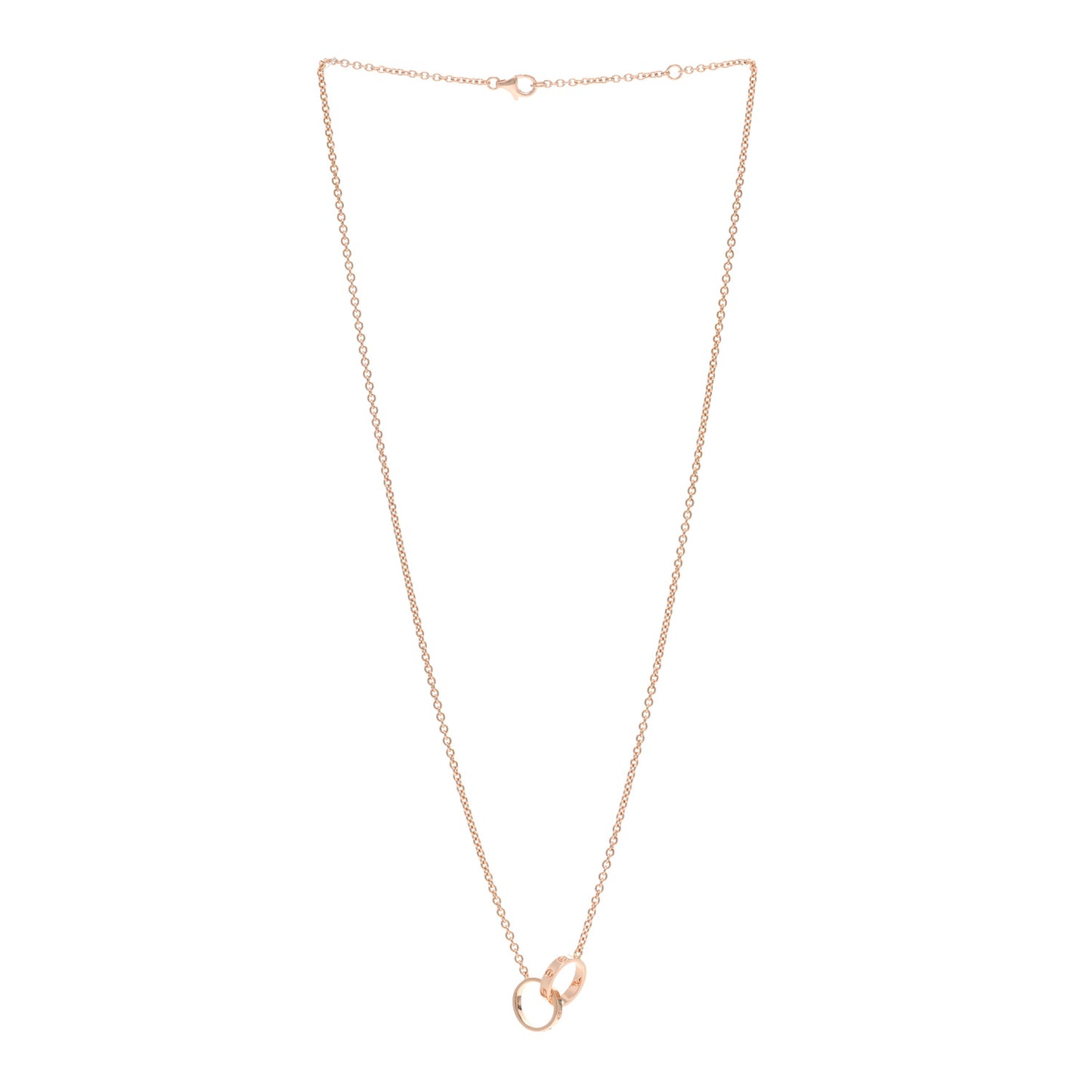 18K Pink Gold Interlocking LOVE Necklace