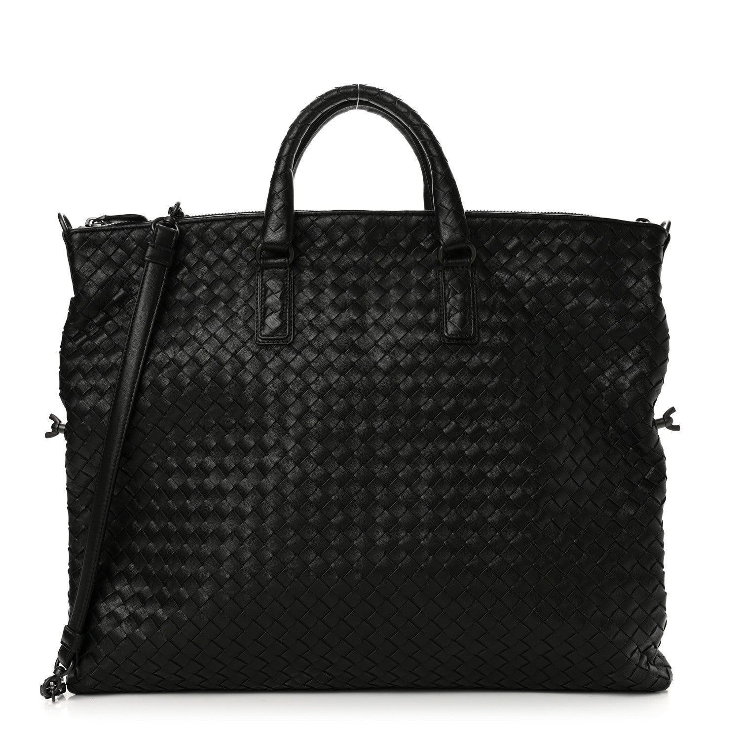 Bottega Veneta Nappa Intrecciato Medium Convertible Tote Black 2 of 18