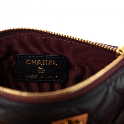 Chanel Aged Calfskin Quilted Small Reissue Cosmetic Case Black 6 of 8