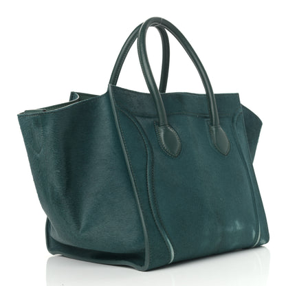 Celine Pony Hair Medium Phantom Luggage Jade 3 of 14