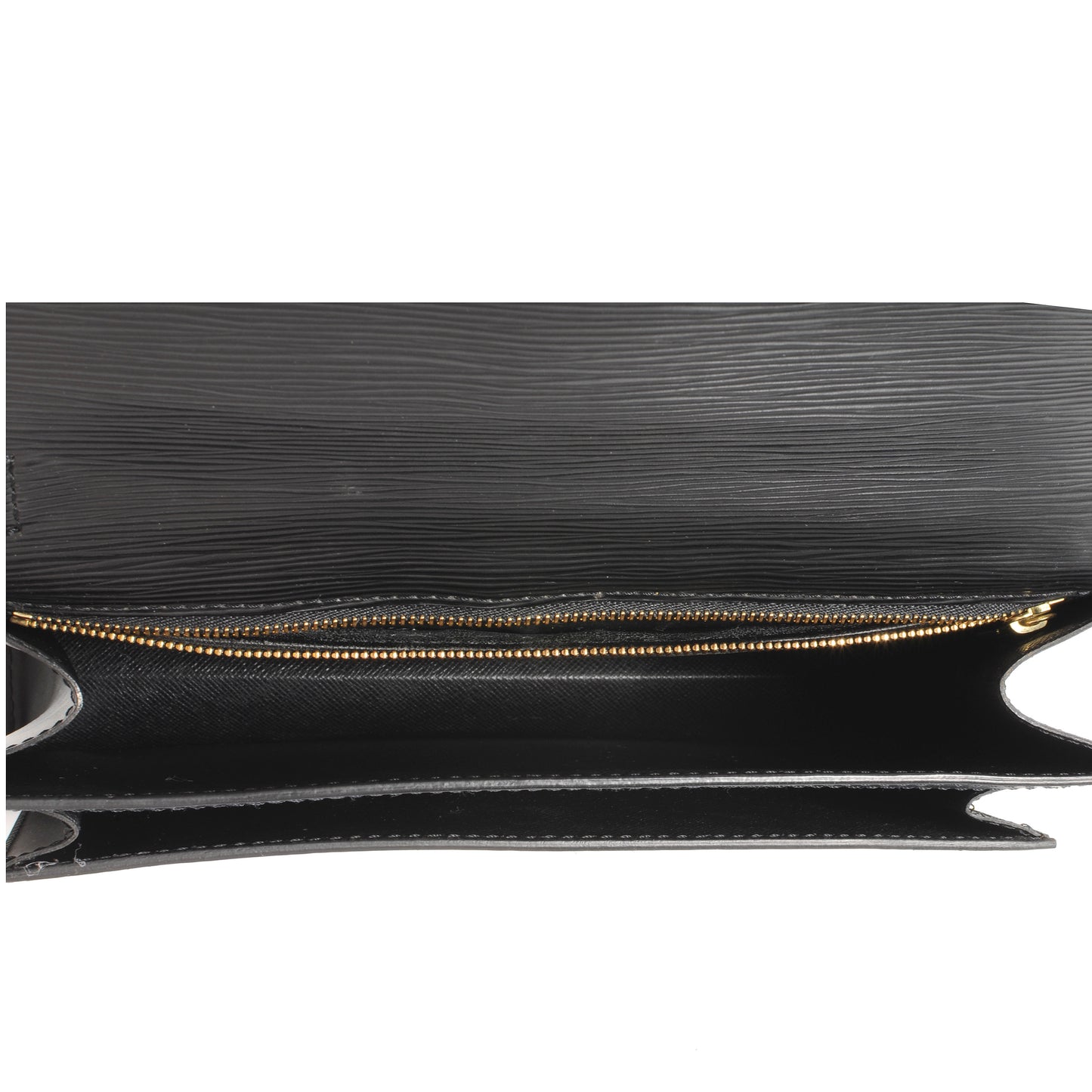Epi Pochette Sellier Dragonne Clutch Black