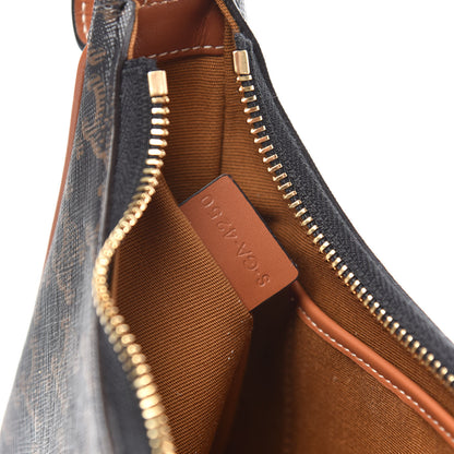 Celine Triomphe Canvas Calfskin Ava Shoulder Bag Tan 6 of 10