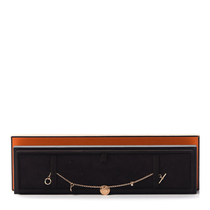 Hermes 18K Rose Gold Diamond PM Ex-Libris Bracelet SH 6 of 6