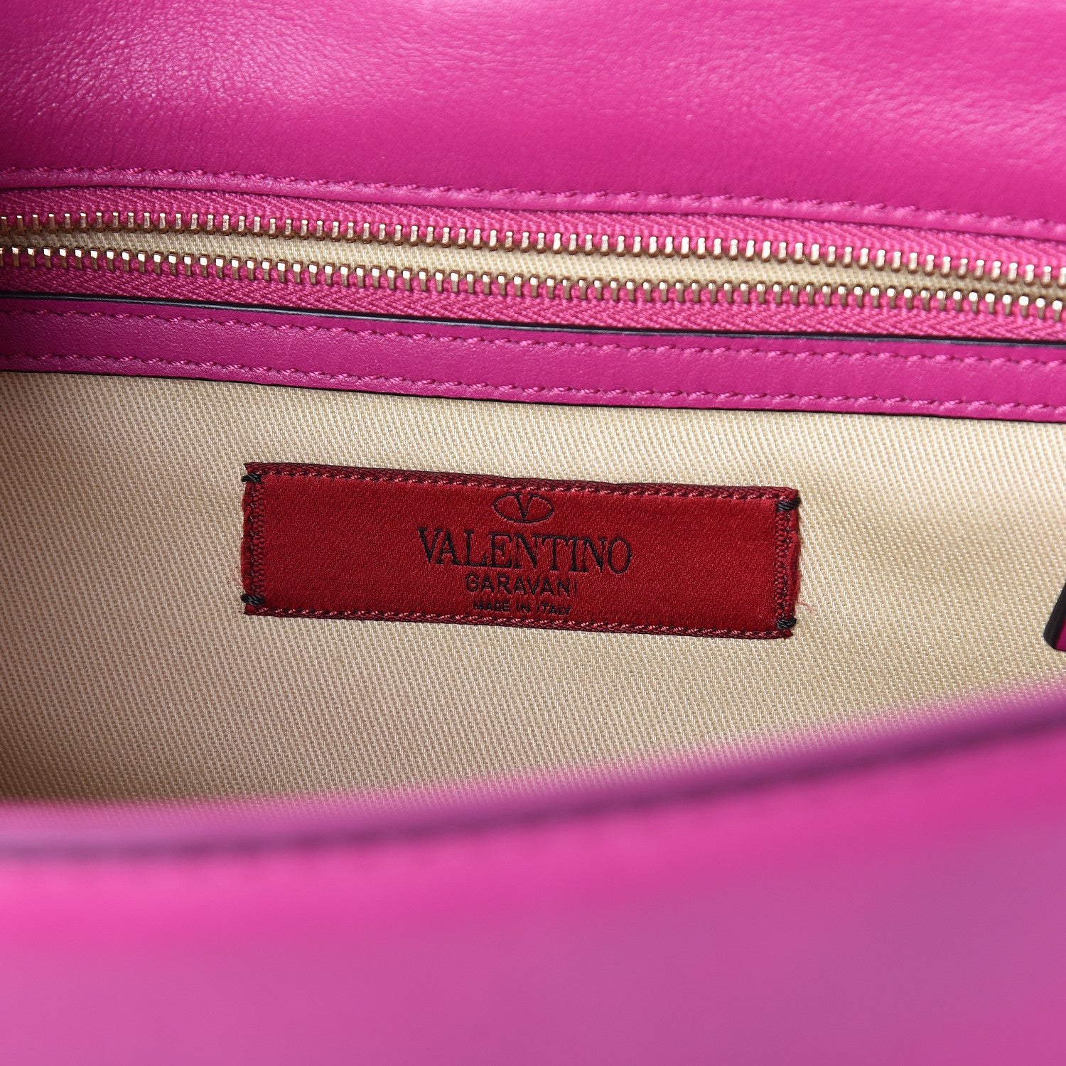 Valentino Garavani Vitello Medium Glam Lock Rockstud Flap Fuxia 6 of 10