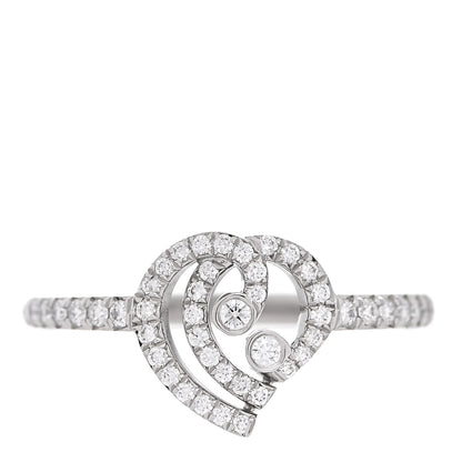 Tiffany Platinum Diamond Enchant Heart Ring 54 7 1 of 6