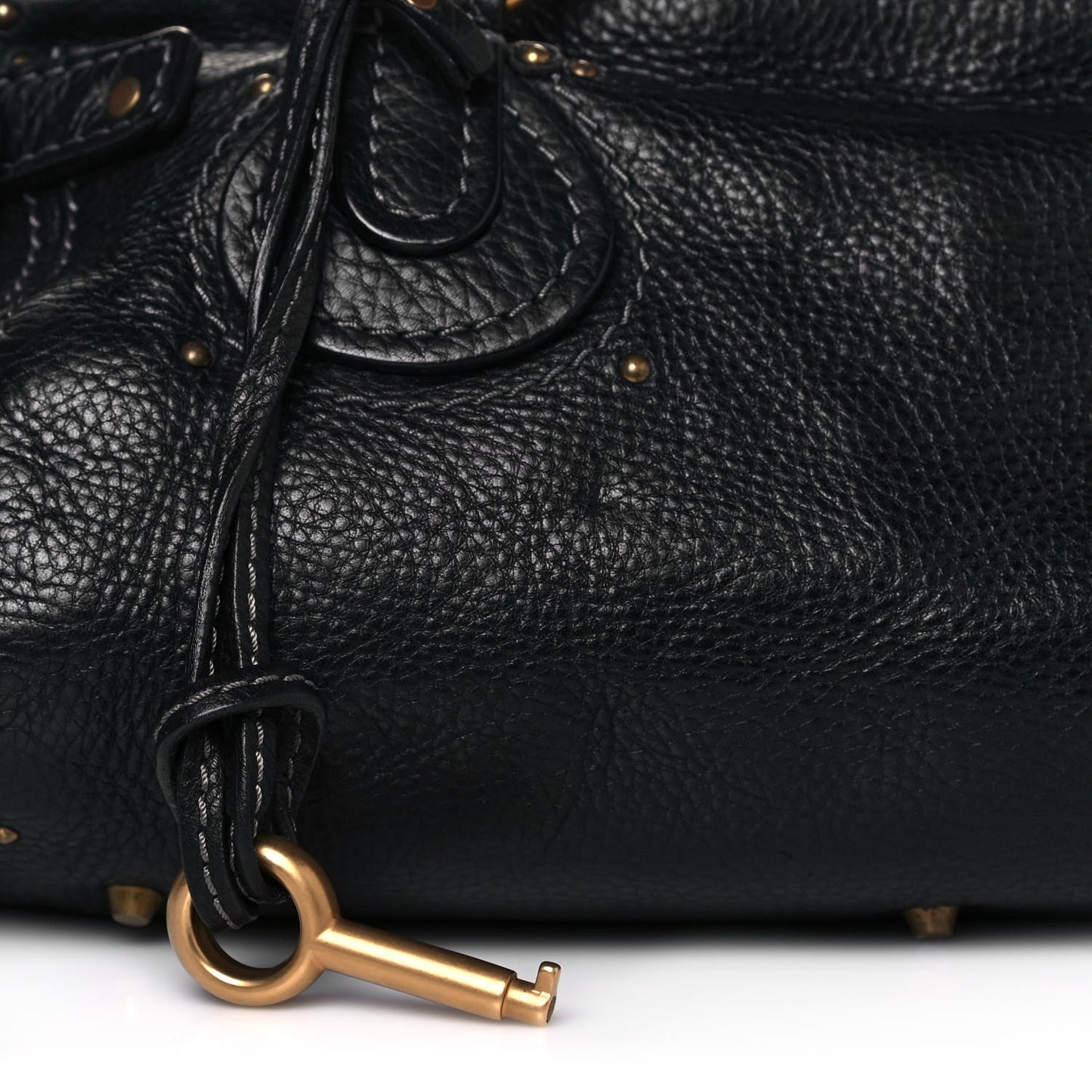 Calfskin Paddington Satchel Black